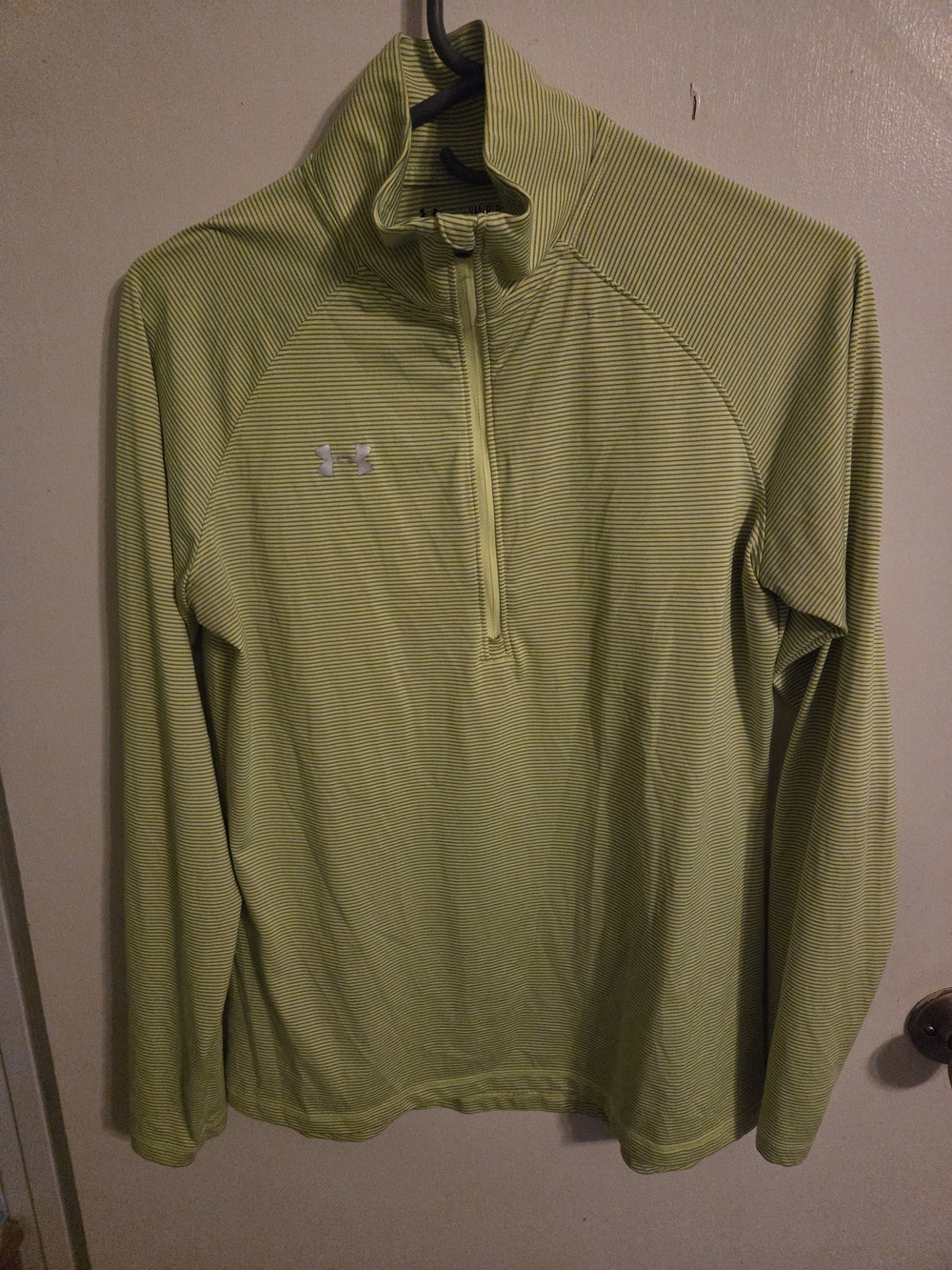 Under Armour Womens Neon Green Half-Zip Performance Jacket